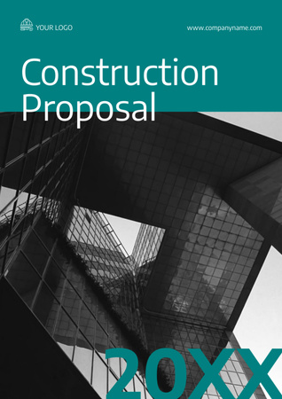 Ontwerpsjabloon van Proposal van Aanbod bouwbedrijf