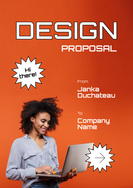 Designer Services Offer on Orange Proposalデザインテンプレート