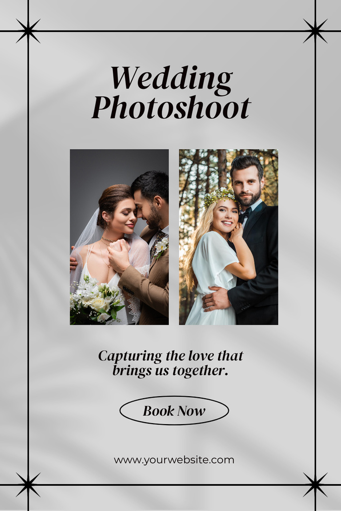 Szablon projektu Wedding Photoshoot Proposal Pinterest