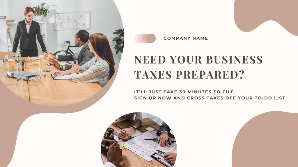 Business Tax Services Title Design Template