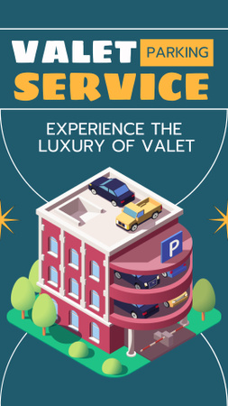 Multi-Level Parking Services in City Instagram Story Design Template