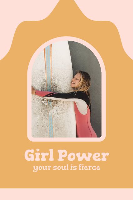 Inspirational Phrase with Girl on Skateboard Tumblr Design Template
