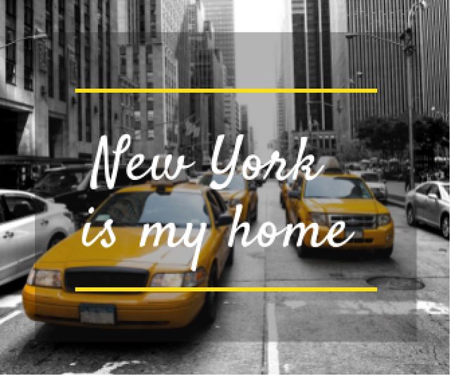 Taxi Cars in New York Large Rectangle Modelo de Design