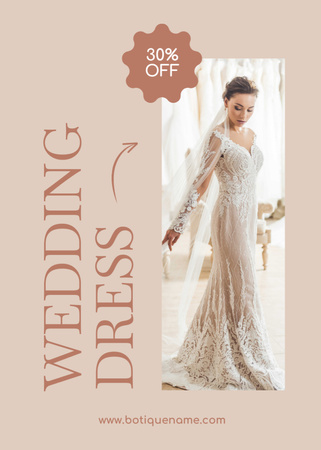 Wedding Dresses Discount Flayer Design Template