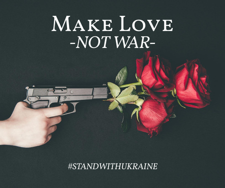 Designvorlage Make Love not War für Facebook