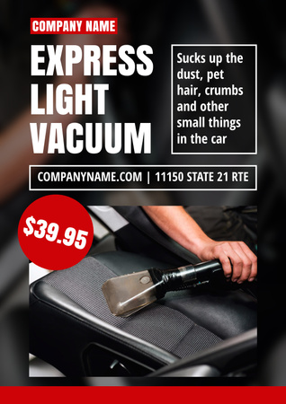 Offer of Vacuum Cleaner for Car Poster Design Template