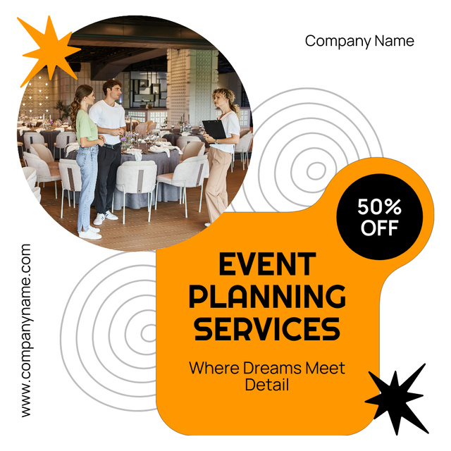 Offer Great Deals for Event Services Instagram Πρότυπο σχεδίασης