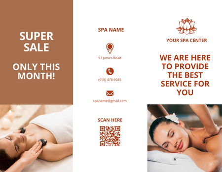 Spa and Wellness Center Services Brochure 8.5x11in Design Template