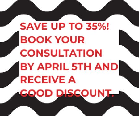 Business consultations with good discount Medium Rectangle Design Template