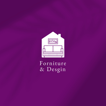 Stylish Furniture Store with House and Sofa Logo – шаблон для дизайна