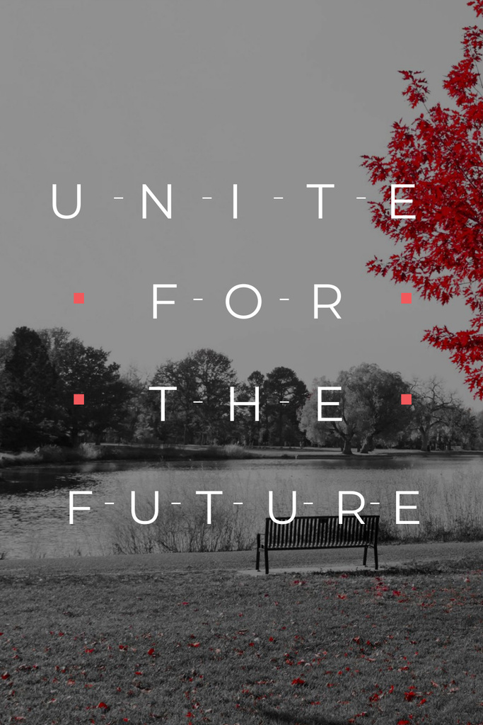 Concept of Unite for the future Pinterest Πρότυπο σχεδίασης