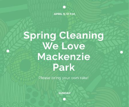 Spring cleaning in Mackenzie park Large Rectangle Πρότυπο σχεδίασης