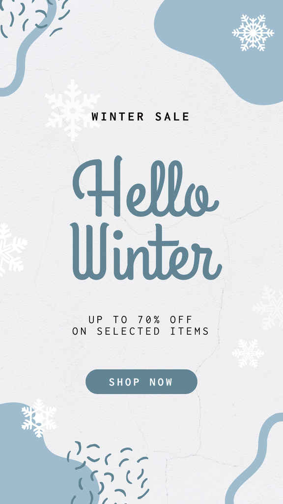 Template di design Winter Seasonal Sale Discount Instagram Story