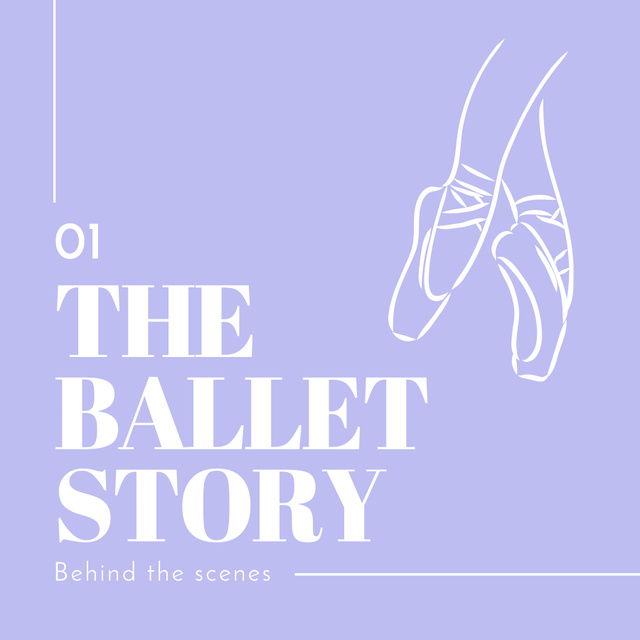 Designvorlage Podcast about Ballet Story für Podcast Cover