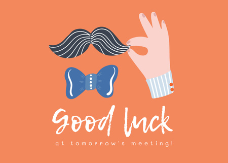 Good Luck at Tomorrow's Meeting Postcard 5x7in Design Template