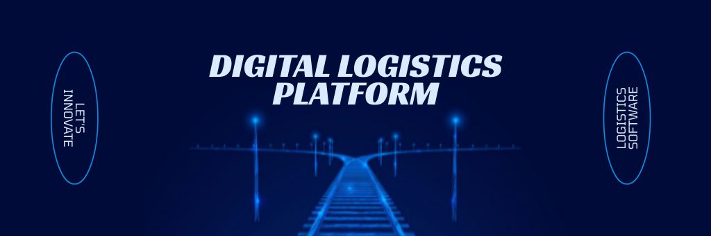 Plantilla de diseño de Digital Logistics Platform Email header 