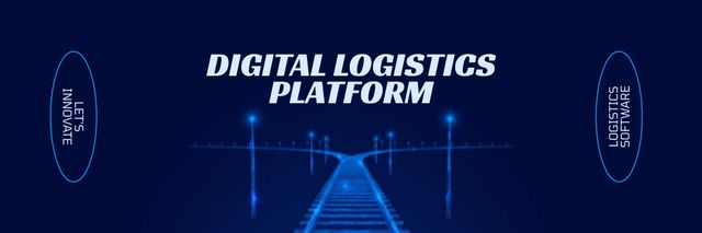 Digital Logistics Platform Email header Modelo de Design