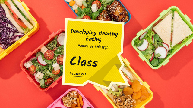 Template di design Nutrition Masterclass  with Healthy Food FB event cover