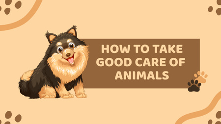 Platilla de diseño Take good care of animals Youtube Thumbnail