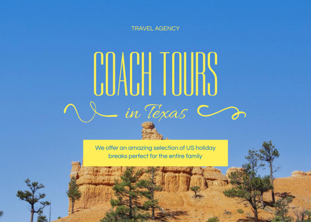 Coach Tours Offer Flyer 5x7in Horizontal Design Template