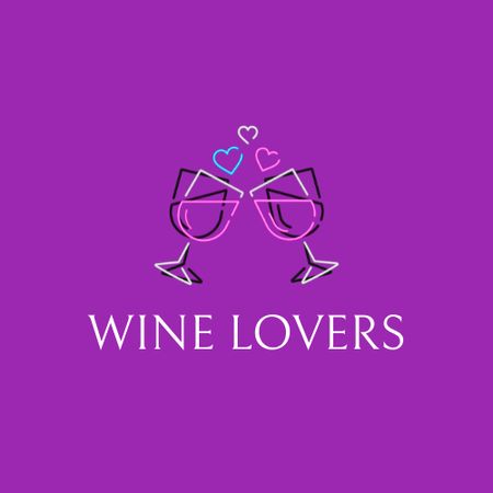 Wine Shop Advertisement Animated Logo Design Template