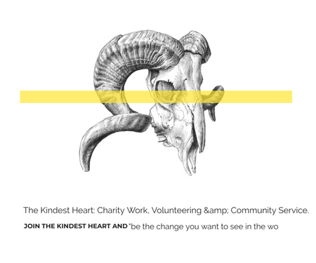 The Kindest Heart: Charity Work Medium Rectangle Design Template