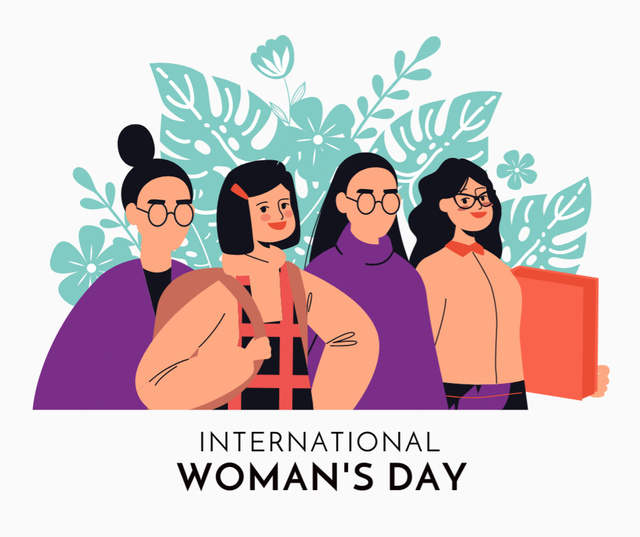 Ontwerpsjabloon van Facebook van International Women's Day Holiday Announcement