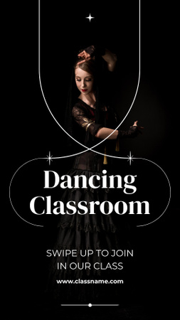 Designvorlage Anzeige von Kursen im Tanzklassenzimmer für Instagram Story
