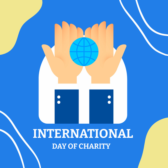 International Charity Day with Volunteers Instagramデザインテンプレート