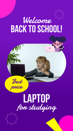 Contemporary Laptops For Studying Offer Instagram Video Story Design Template