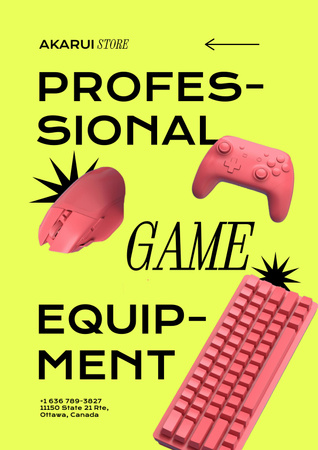 Platilla de diseño Gaming Gear Ad Poster