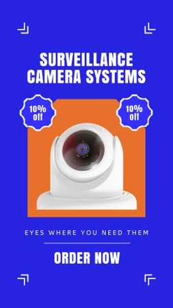 Configuração de sistemas de monitoramento Instagram Video Story Modelo de Design