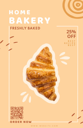 Home Bakery Ad Recipe Card Design Template