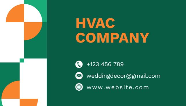 Plantilla de diseño de HVAC Solutions for Home and Living Business Card US 