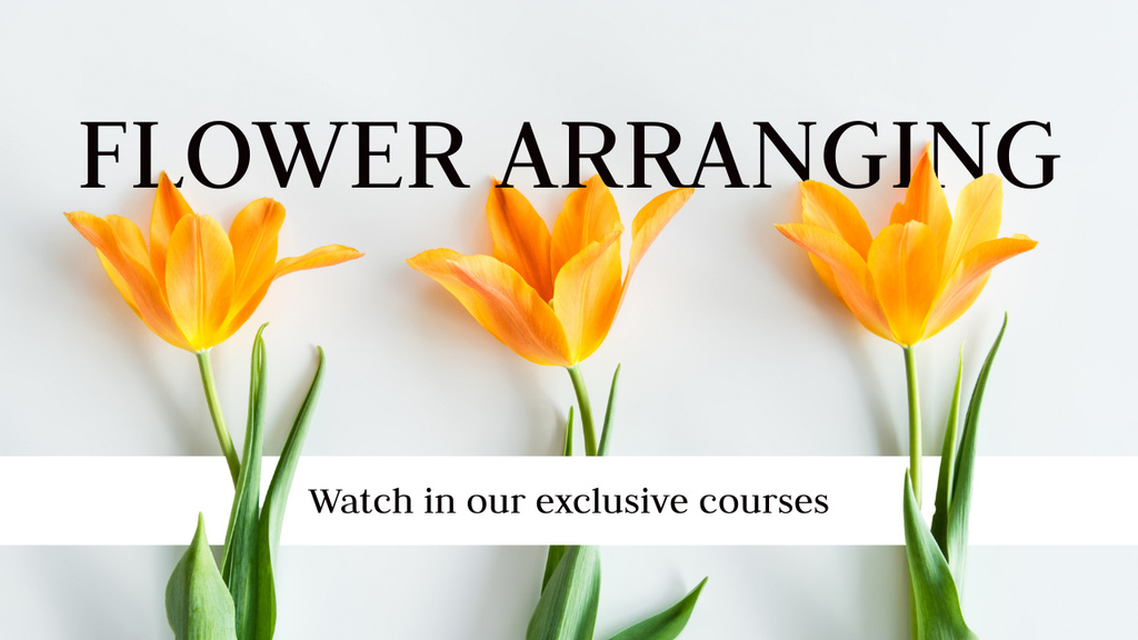 Designvorlage Exclusive Floral Design Training Course Offer für Youtube Thumbnail