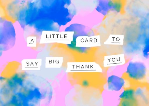 Thankful Phrase On Bright Watercolor Pattern 