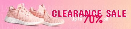 Discount Offer on Stylish Pink Sneakers Ebay Store Billboard Design Template