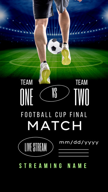 Designvorlage Football Cup Final Announcement für Instagram Story