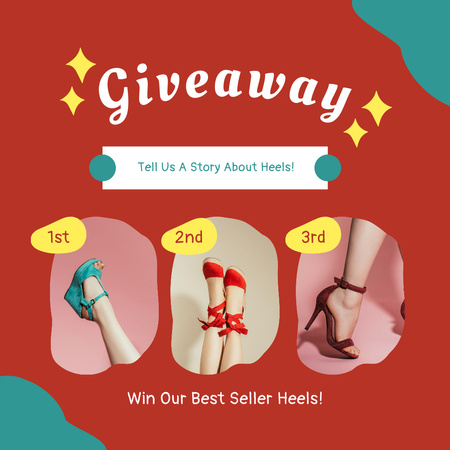 Stylish High Heels Giveaway Instagram Design Template