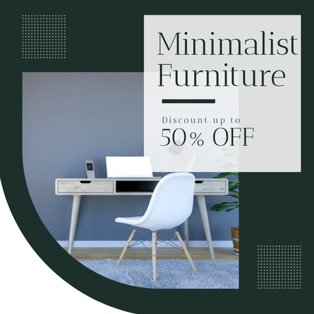 Modern Furniture Sale Offer with Stylish Armchair Instagram Design Template