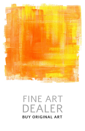 Fine Art Dealer Ad on Orange Flyer 5.5x8.5in tervezősablon