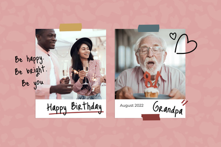 Designvorlage Bright Birthday Holiday Celebration für Mood Board