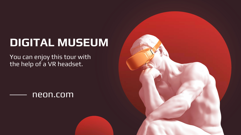 Ontwerpsjabloon van FB event cover van Digital Museum Tour Announcement