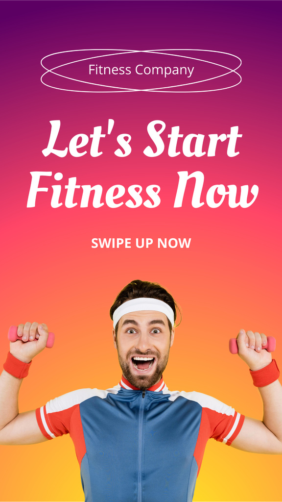 Plantilla de diseño de Let`s Start Fitness Now Instagram Story 