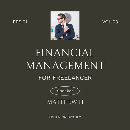Financial Management Webinar for Freelancers Instagram Πρότυπο σχεδίασης