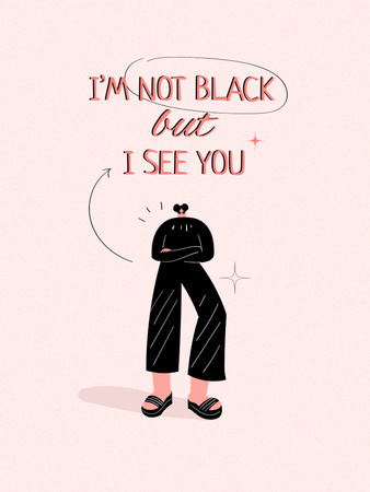 Motivation of Anti-Racism Poster US Tasarım Şablonu