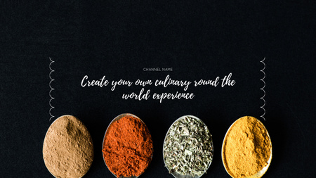 Various Spices in Spoons Youtube Design Template