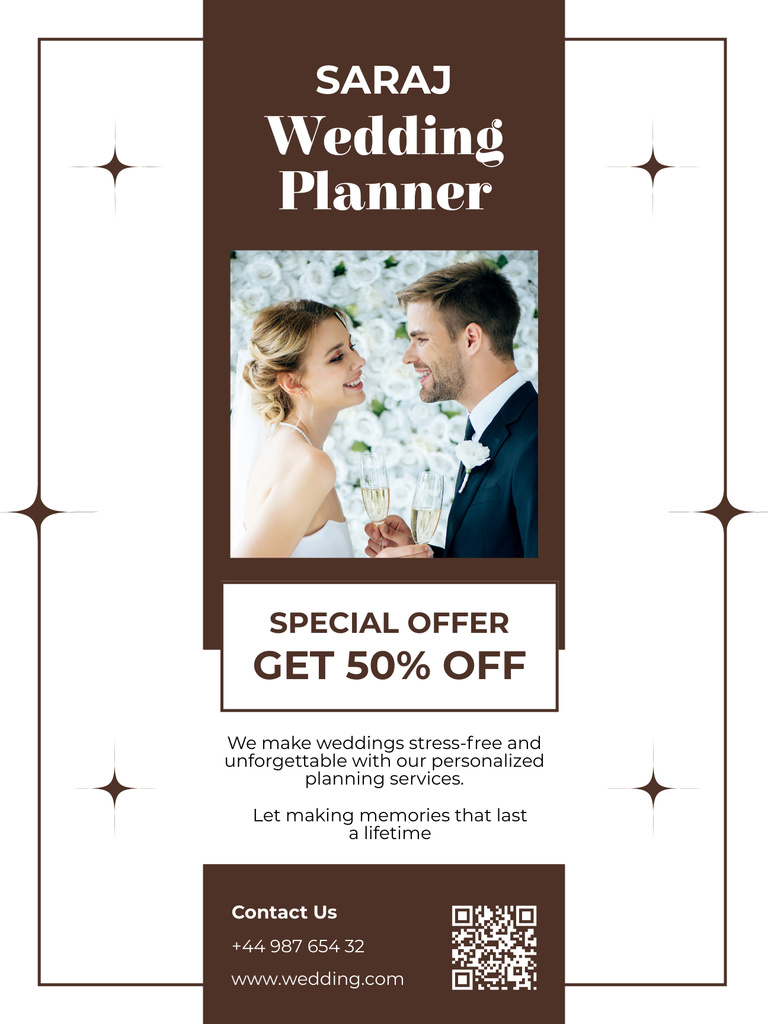 Special Offer of Wedding Planner Services Poster USデザインテンプレート