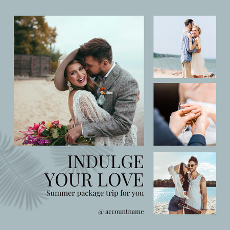 Beautiful Love Story with Cute Couples Instagram Modelo de Design