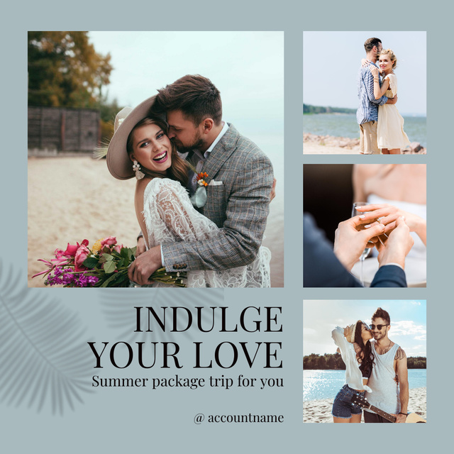 Plantilla de diseño de Beautiful Love Story with Cute Couples Instagram 